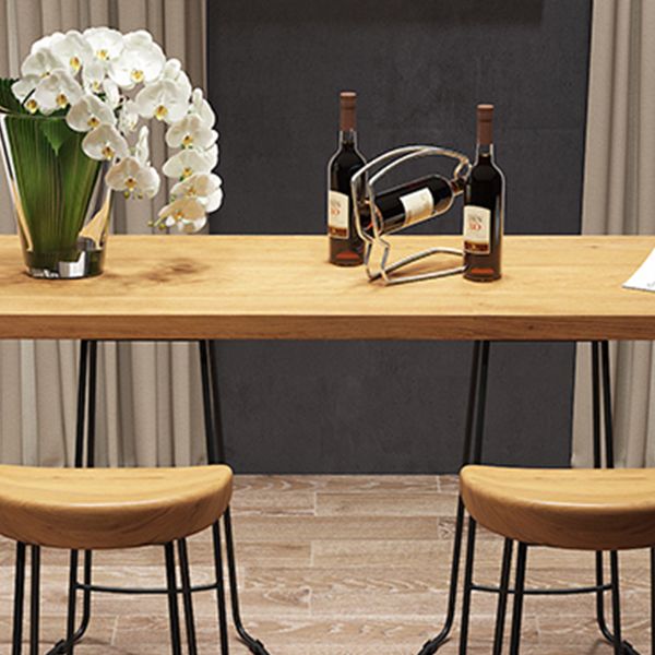 Modern 1/4/5 Pieces Bar Table Set Rectangle Wood Counter Table with High Stools for Cafe Clearhalo 'Bar Furniture' 'furn' 'furn_home_bar_bar_sets' 'Furniture' 'Home Bars & Bar Sets' 'home_bar_bar_sets' 'Kitchen & Dining Furniture' 1200x1200_70e953f0-444b-47a5-8ce9-92e5571569cc
