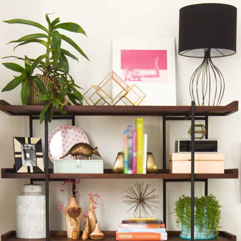 Industrial Style Open Bookshelf Etagere Shelf Bookcase with Rectangular Shelves Clearhalo 'Bookcases' 'furn' 'furn_bookcases' 'Furniture' 'furniture_bookcases' 'kitchen' 'kitchen_bookcases' 'Living Room Furniture' 'Office Furniture' 1200x1200_70eaae1c-12fc-4060-a3d6-f9fc148a82fa