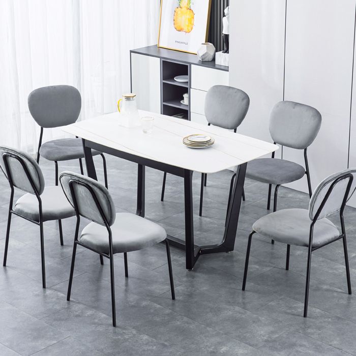 Upholstered Armless Side Chair Open Back Dining Chairs with Black Metal Legs Clearhalo ' kitchen&dining_furn' 'Dining Chairs' 'Dining Tables & Seating' 'dining_chair' 'furn' 'furn_dining_chair' 'Furniture' 'furniture_dining_chair' 'Kitchen & Dining Furniture' 'kitchen' 1200x1200_70eaae8f-6d9a-4539-a26b-ee9545ded55e