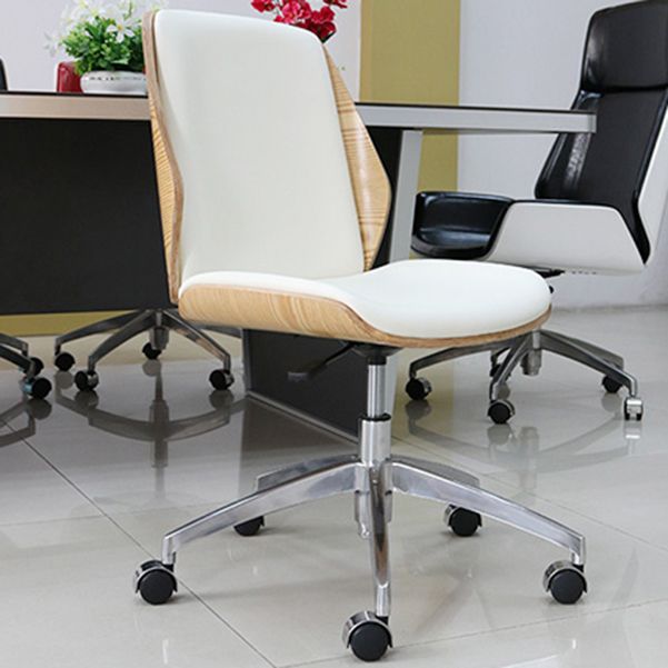 Armless Conference Chair with Chrome Frame Modern Leather Office Chair Clearhalo 'furn' 'furn_office_chair' 'Furniture' 'Office Chairs' 'Office Furniture' 'office_chair' 1200x1200_70efecbb-9700-4ff9-8c85-02cd51d232ea