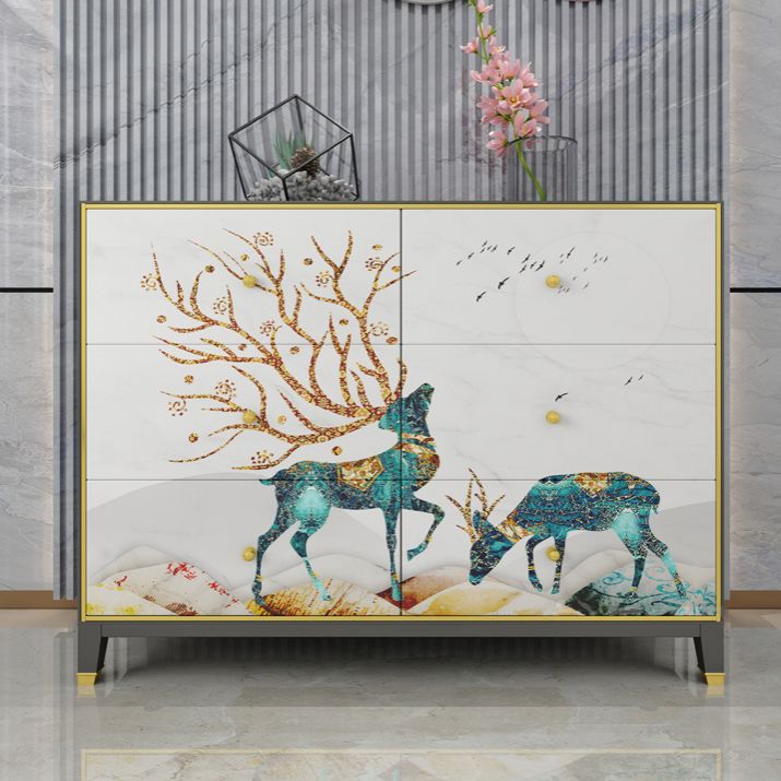 6-Drawer Engineered Wood Sideboard 47.5"L Modern Buffet for Living Room Clearhalo 'buffet_sideboard' 'Buffets & Sideboards' 'furn' 'furn_buffet_sideboard' 'Furniture' 'Kitchen & Dining Furniture' 1200x1200_70f2a73c-f123-4ff0-a8bb-b8a3614f4874