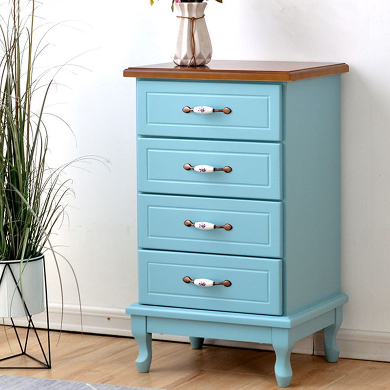 15,74 "Coffre d'accent de large avec tiroirs coffre en bois massif avec des jambes de cabriole