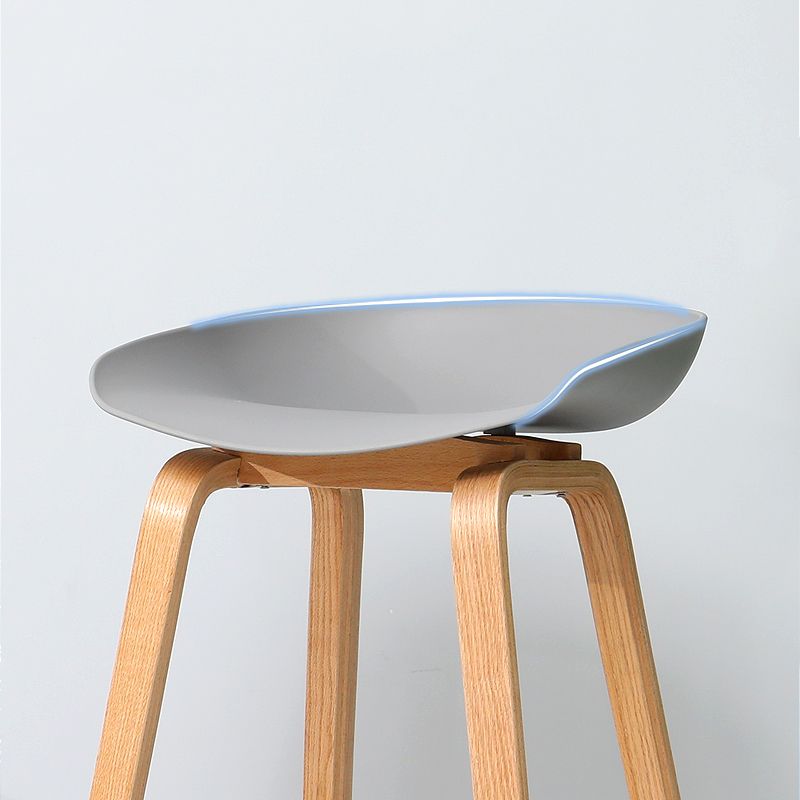 30-inch Modern Beech Wood Barstool Simple Backless Indoor Tall Stool with Plastic Seat Clearhalo 'Bar Furniture' 'Bar Stools' 'bar_stools' 'furn' 'furn_bar_stools' 'Furniture' 'furniture_bar_stools' 'Kitchen & Dining Furniture' 1200x1200_70f36a86-4aac-449c-9363-47c18d1f1faa
