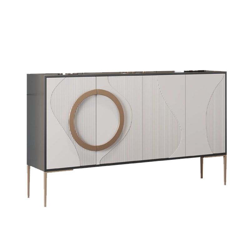 Glam White ingegnerizzato in legno a buffet a buffet regolabile salotto al buffet