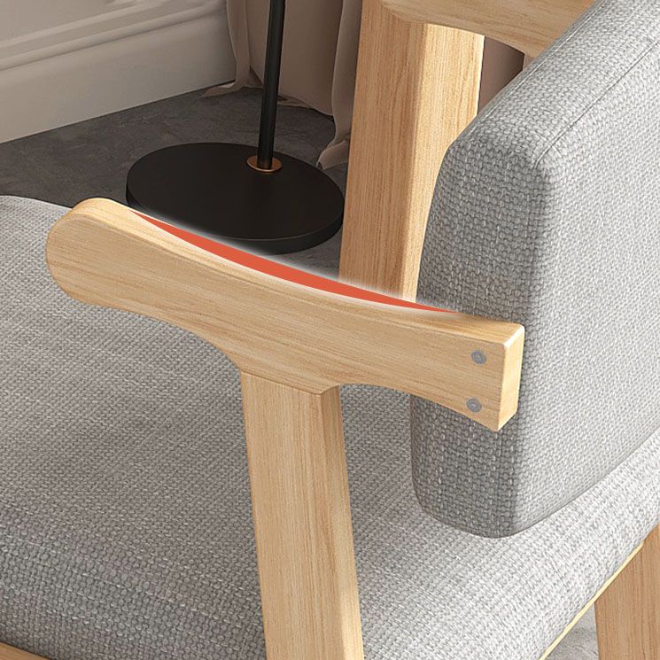 Modern Study Room Open Back Arm Chair Matte Finish Fabric Dining Chair Clearhalo ' kitchen&dining_furn' 'Dining Chairs' 'Dining Tables & Seating' 'dining_chair' 'Furniture' 'furniture_dining_chair' 'Kitchen & Dining Furniture' 'kitchen' 1200x1200_70f3b59c-838d-46a6-a1ca-dfcc99171ed9