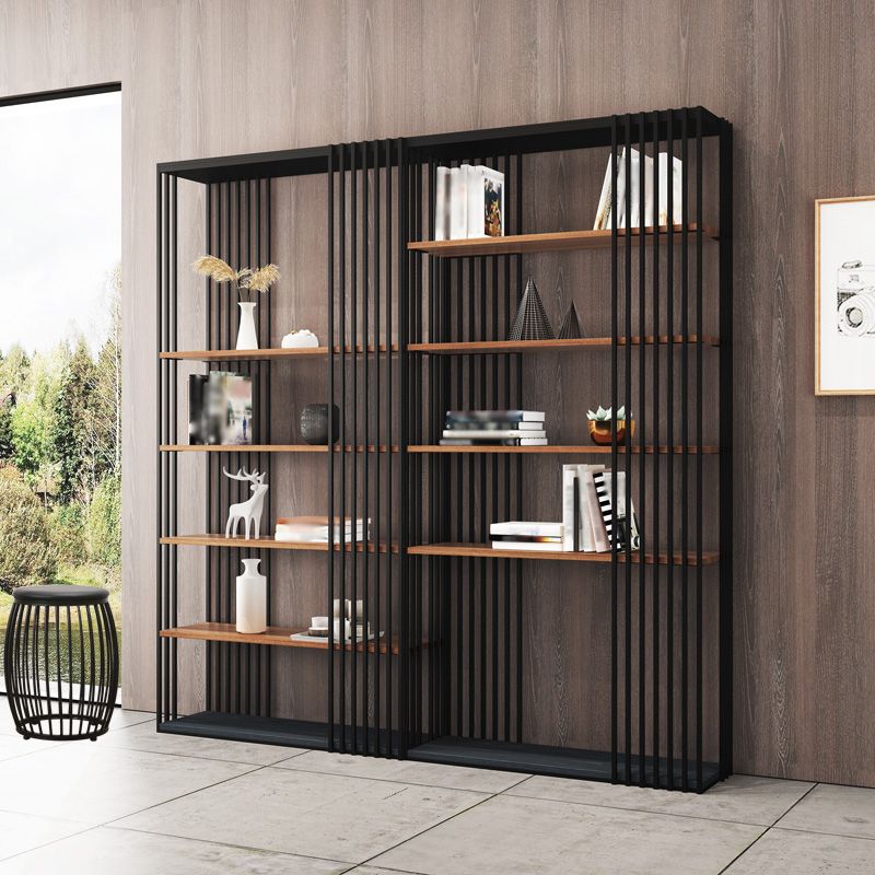 4-Shelf Metal Standard Bookcase Industrial Bookcase for Home Office Clearhalo 'Bookcases' 'furn' 'furn_bookcases' 'Furniture' 'furniture_bookcases' 'kitchen' 'kitchen_bookcases' 'Living Room Furniture' 'Office Furniture' 1200x1200_70f3db05-297a-4e38-8f84-5d02bd7e3bf7