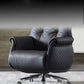 27-inch brede moderne managersstoel Zwart lederen directiestoel