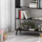 12 "W Black Iron Frame Bookshelf Modern Open Storage Bookcase per Home Office