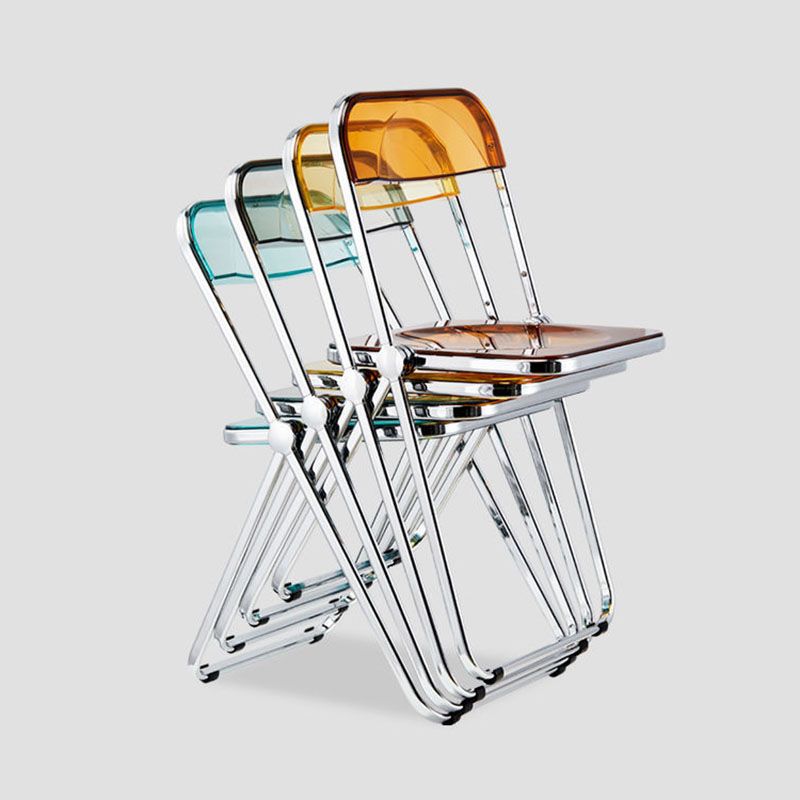 Industrial Design Plastic Dining Armless Chair Open Back Folding Side Chair Clearhalo ' kitchen&dining_furn' 'Dining Chairs' 'Dining Tables & Seating' 'dining_chair' 'furn' 'furn_dining_chair' 'Furniture' 'furniture_dining_chair' 'Kitchen & Dining Furniture' 'kitchen' 1200x1200_70f56851-6212-4e91-9f5d-fb3688b0ddae