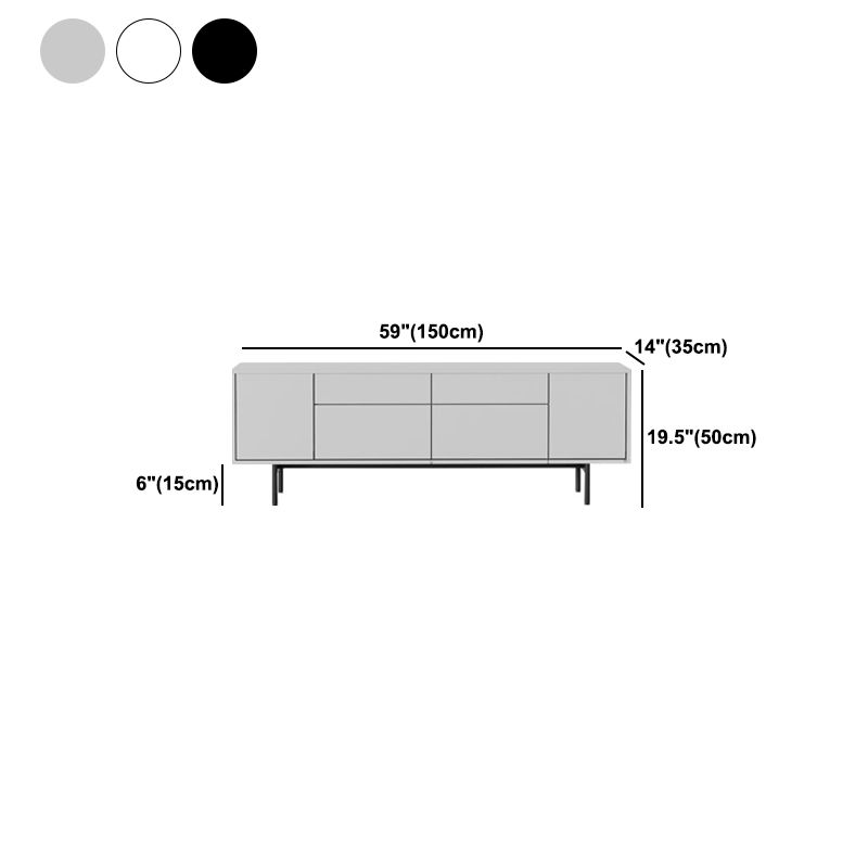 Gabinete de TV de rectángulo de madera de almacenamiento de almacenamiento industrial con piernas extraviadas