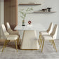 Nordic Sintered Stone Top Dining Set Rectangle 1/5/6/7 Pieces Dining Table with Chairs Clearhalo 'Dining Room Sets' 'Dining Tables & Seating' 'dining_room_set' 'furn' 'furn_dining_room_set' 'Furniture' 'furniture_dining_room_set' 'Kitchen & Dining Furniture' 1200x1200_70f81190-f05c-4e59-a02c-ae5df96b4448