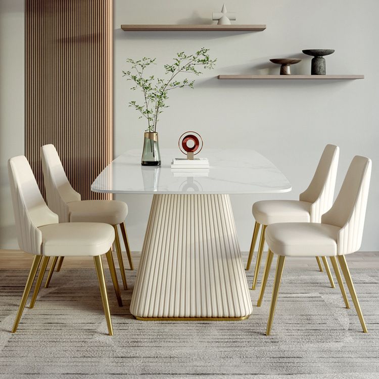 Nordic Sintered Stone Top Dining Set Rectangle 1/5/6/7 Pieces Dining Table with Chairs Clearhalo 'Dining Room Sets' 'Dining Tables & Seating' 'dining_room_set' 'furn' 'furn_dining_room_set' 'Furniture' 'furniture_dining_room_set' 'Kitchen & Dining Furniture' 1200x1200_70f81190-f05c-4e59-a02c-ae5df96b4448