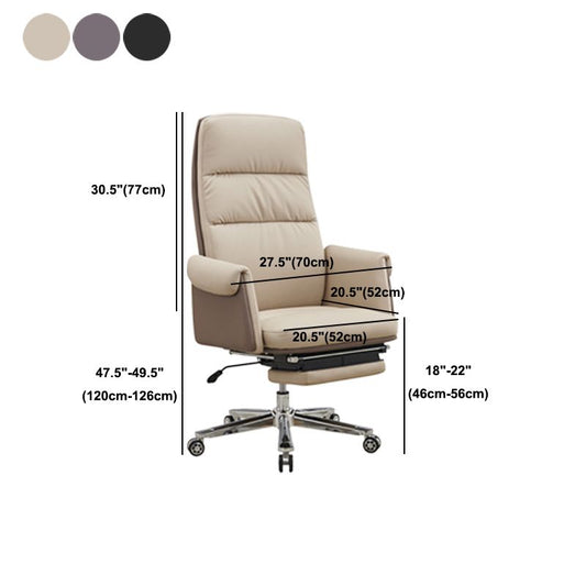 Contemporary Chair Fixed Arms Adjustable Seat Height Office Chair Clearhalo 'furn' 'furn_office_chair' 'Furniture' 'Office Chairs' 'Office Furniture' 'office_chair' 1200x1200_70f9e18d-361e-4fc9-8360-c063a0e1f311