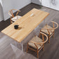 Minimalists Rectangle Khaki Dining Table Solid Wood Standard Dining Table for Kitchen Clearhalo ' dining_table' 'Dining Tables & Seating' 'Dining Tables' 'furn' 'furn_dining_table' 'Furniture' 'furniture_dining_table' 'Kitchen & Dining Furniture' 'kitchen&dining_furn' 'kitchen' 'kitchen_dining_table' 1200x1200_70fa0cf9-2306-4dbb-8cc5-5d6f40ffee5e