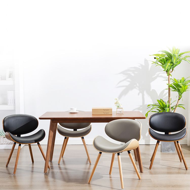 Modern Style Dining Side Chair Armless Single Chair for Kitchen with Wooden Legs Clearhalo ' kitchen&dining_furn' 'Dining Chairs' 'Dining Tables & Seating' 'dining_chair' 'furn' 'furn_dining_chair' 'Furniture' 'furniture_dining_chair' 'Kitchen & Dining Furniture' 'kitchen' 1200x1200_70fade6a-5f85-4966-bfd2-c6263468126f