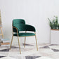 Home Kitchen Accent Chair Velvet Arm Upholstered Dining Chair
