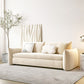 Velvet Sofa Bed with Square Arm Convertible 35.43" D Sofa for Living Room