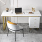 Metal Base Writing Desk Glam Style Office Desk with 3-drawer Clearhalo 'Furniture' 'furniture_office_desk' 'Office Desks' 'Office Furniture' 'office_desk' 1200x1200_70ffb3de-9754-43b6-a5c2-2f9a38f082b6