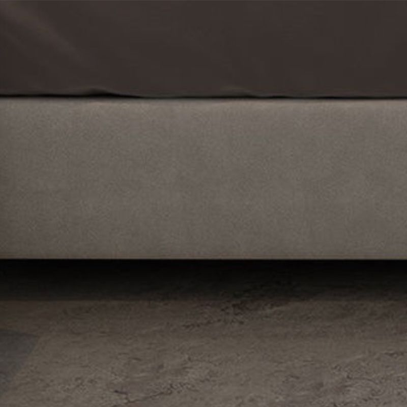 Glam wood Bed Frame Faux Leather Standard Bed with Upholstered Headboard for Bedroom Clearhalo 'Bedroom Furniture' 'Beds' 'furn' 'furn_beds' 'Furniture' 1200x1200_70ffb628-3739-4184-96df-f0cb94dfbb0b