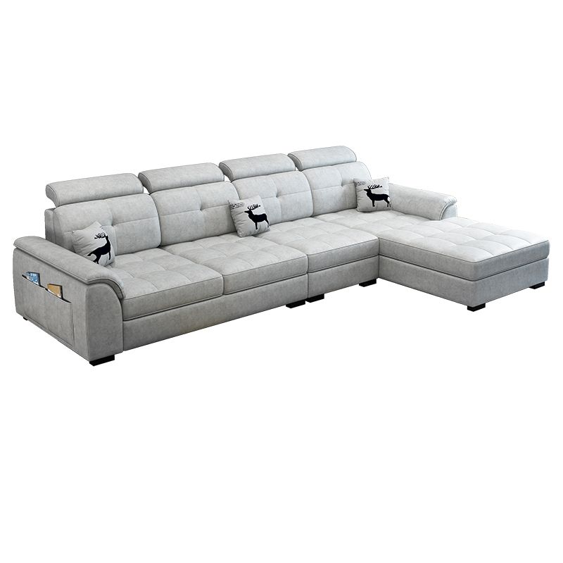 133.07" D x 70.86" W x 35.43" H Pillow Top Arm Sofa with Adjustable Bolster Pillows Clearhalo 'furn' 'furn_sectionals' 'Furniture' 'furniture_sectionals' 'kitchen' 'kitchen_sectionals' 'Living Room Furniture' 'Sectionals' 1200x1200_70fff747-eab8-4d2c-8d6f-a532bfb2d104