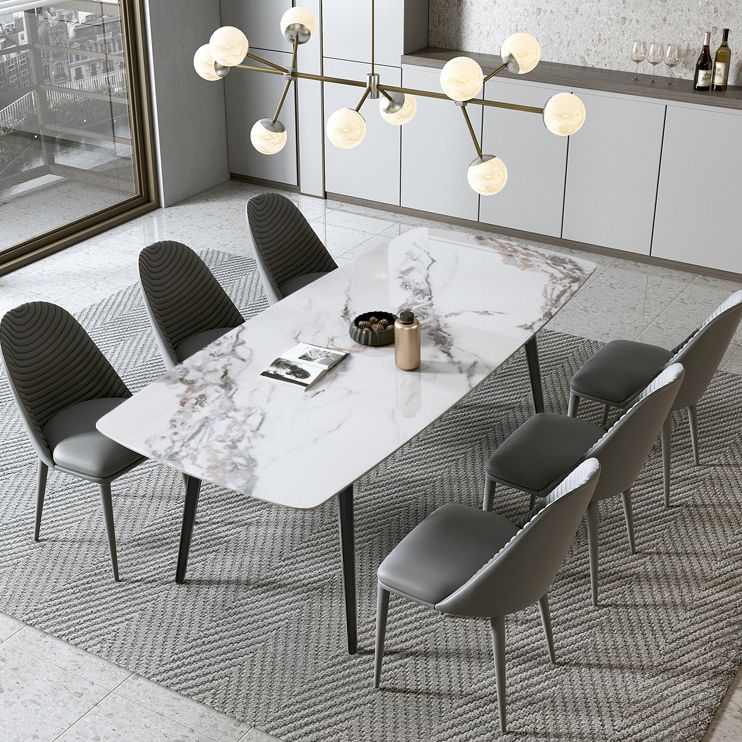 Tavolo da pranzo a base di rettangolo contemporanea con 4 gambe