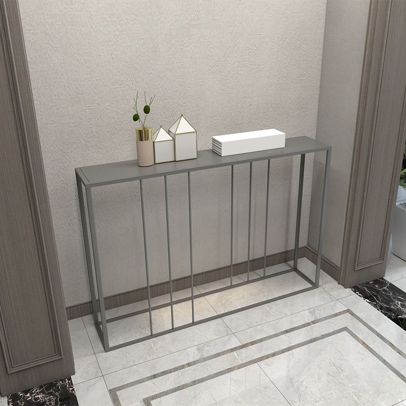 Tavolo di divano console di ferro contemporaneo Rettangolo Black End Table per Hall