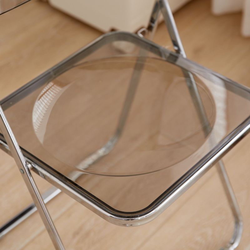 Style moderne pliant ouvrir des chaises de salle à manger sans bras en métal (ensemble de 4/8)