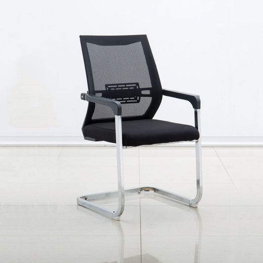 Sedia a braccio contemporanea Airgrid traspirato imbottito sedia nera