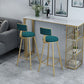 White Glam Style Bar Table in Faux Marble Living Room Bar Table Clearhalo 'Bar Furniture' 'Bar Tables' 'bar_tables' 'furn' 'furn_bar_tables' 'Furniture' 'furniture_bar_tables' 'Kitchen & Dining Furniture' 1200x1200_71069e3e-c517-4d39-b483-2d92c846684d