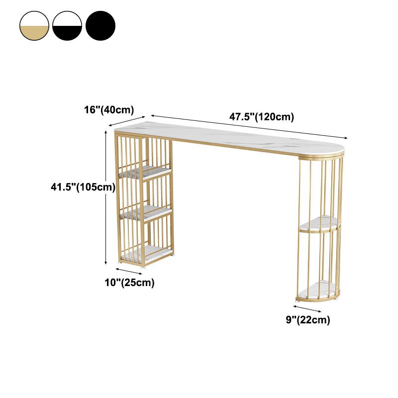 42-inch Height Cocktail Bar Table Nordic Metal Base Bar Height Storage Table Clearhalo 'Bar Furniture' 'Bar Tables' 'bar_tables' 'furn' 'furn_bar_tables' 'Furniture' 'furniture_bar_tables' 'Kitchen & Dining Furniture' 'kitchen&dining_furn' 'kitchen' 1200x1200_7106bf82-ab2e-43ff-b3ff-12fa6c954ec4