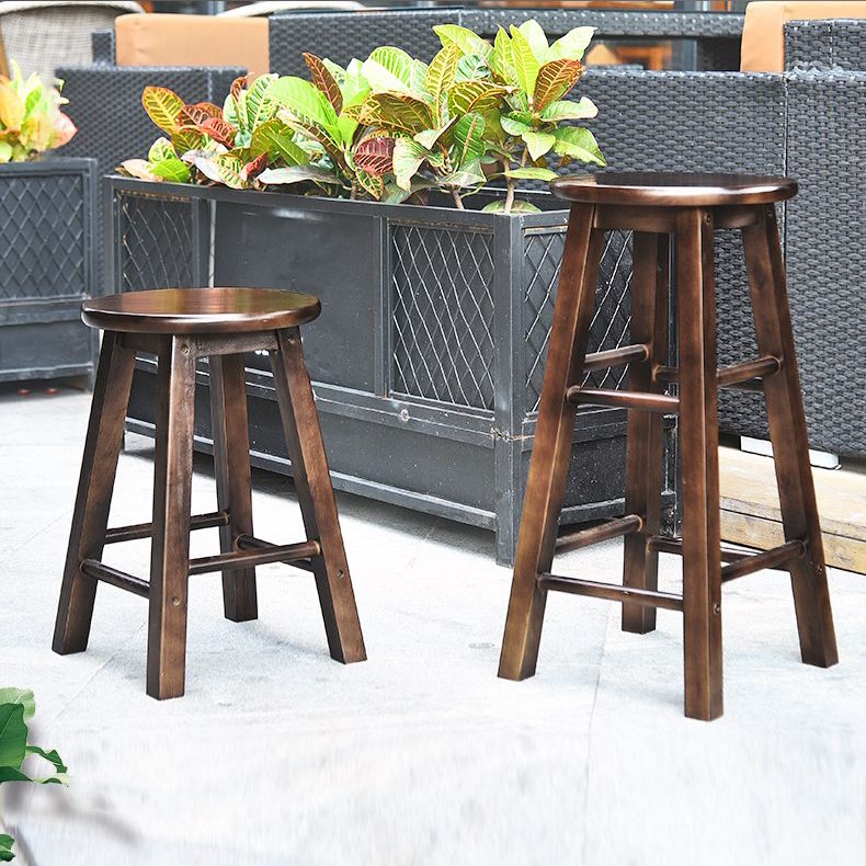 Modern Armless Backless Counter Stool Wood Cafe Bar Stool with Pedal and Wooden Seat Clearhalo 'Bar Furniture' 'Bar Stools' 'bar_stools' 'furn' 'furn_bar_stools' 'furniture_bar_stools' 'Kitchen & Dining Furniture' 'kitchen&dining_furn' 'kitchen' 'kitchen_furn' Furniture' 1200x1200_71070b4e-57f4-447d-bb4a-ab7850f5ce99