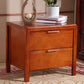 Modern 18 Inch H Bed Nightstand 2-Drawer Solid Wood Oak Legs Included Night Table