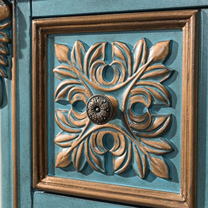 Traditionele houten opbergkist Home Verticale borst met 3 laden