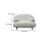 Pillow Top Arm Sofa Modern Wool 29.9-Inch High Sofa in White