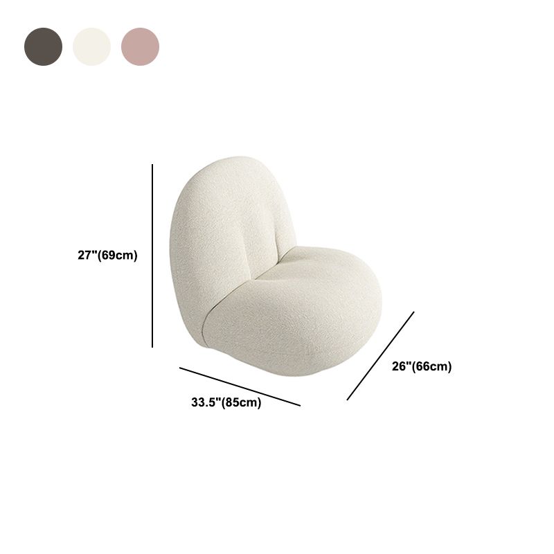 26"Wide Tight Back Armless Slipper Accent Chair in White / Pink / Grey Clearhalo 'Accent Chairs' 'accent_chairs' 'Chairs & Seating' 'furn' 'furn_accent_chairs' 'Furniture' 'Living Room Furniture' 1200x1200_710e6d24-8401-4726-b60f-89bd2ce9ec46
