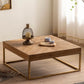 Scandinavian Medium Wood Coffee Table Wooden Coffee Table for Living Room