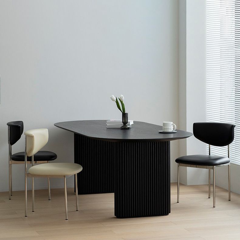 Moderne ovale eettafel massief houten eettafel voor eetkamer