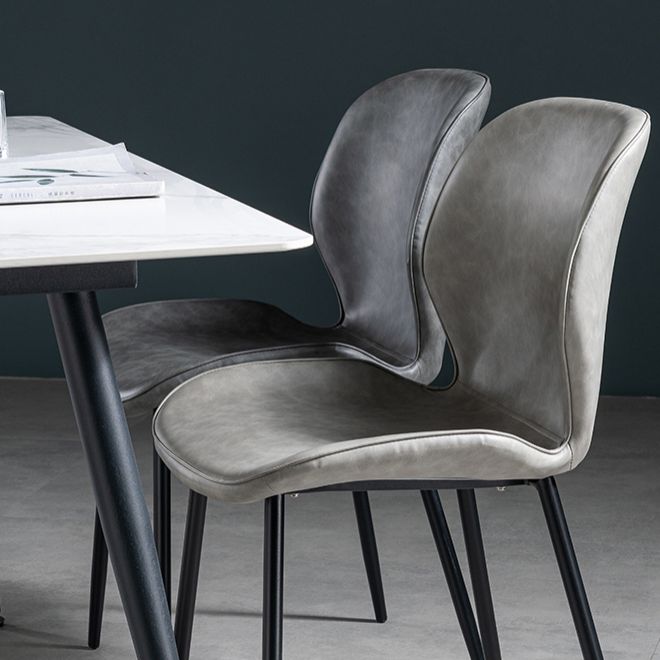 Scandinavian Leather Home Side Chair Matte Finish Wingback Dining Chair (Set of 2) Clearhalo ' kitchen&dining_furn' 'Dining Chairs' 'Dining Tables & Seating' 'dining_chair' 'furn' 'furn_dining_chair' 'Furniture' 'furniture_dining_chair' 'Kitchen & Dining Furniture' 'kitchen' 1200x1200_710f2fb7-7aa9-405e-89ee-38dd3c45ac97