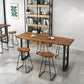 Industrial Style Rectangle Bar Table Solid Wood Bistro Bar Desk with Sled Base Clearhalo 'Bar Furniture' 'Bar Tables' 'bar_tables' 'furn' 'furn_bar_tables' 'Furniture' 'Kitchen & Dining Furniture' 1200x1200_71102157-02b2-4384-9b4e-4f06ab90f36b