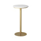 Glam Style Gold Iron Bar Table Marble Top Bistro Table - 21.6"W x 41.3"H Clearhalo 'Bar Furniture' 'Bar Tables' 'bar_tables' 'Furniture' 'furniture_bar_tables' 'Kitchen & Dining Furniture' 'kitchen&dining_furn' 'kitchen' 1200x1200_7110b265-ead5-402b-9e40-b7e2c92f8052