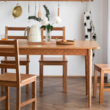 Simplicity Rectangle 4-foot Home Furniture Solid Wood Dining Table with Drawer Clearhalo ' dining_table' 'Dining Tables & Seating' 'Dining Tables' 'furn' 'furn_dining_table' 'Furniture' 'furniture_dining_table' 'Kitchen & Dining Furniture' 'kitchen&dining_furn' 'kitchen' 'kitchen_dining_table' 1200x1200_71114a87-ce3f-4299-8176-83595e43827c