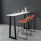 Black and Metal Base Table Rectangle Industrial Sintered Stone Bar Table Clearhalo 'Bar Furniture' 'Bar Tables' 'bar_tables' 'furn' 'furn_bar_tables' 'Furniture' 'Kitchen & Dining Furniture' 1200x1200_711288a6-9b98-4bd8-9abd-7d57e4754f8f