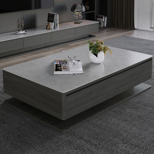 Rectangle Single Coffee Table Glam 1 Coffee Table with 4 Drawers Clearhalo 'Coffee & Accent Tables' 'Coffee Tables' 'coffee_tables' 'furn' 'furn_coffee_tables' 'Furniture' 'Living Room Furniture' 1200x1200_7112d6f9-ad65-4841-9a70-d8be9a9b8109