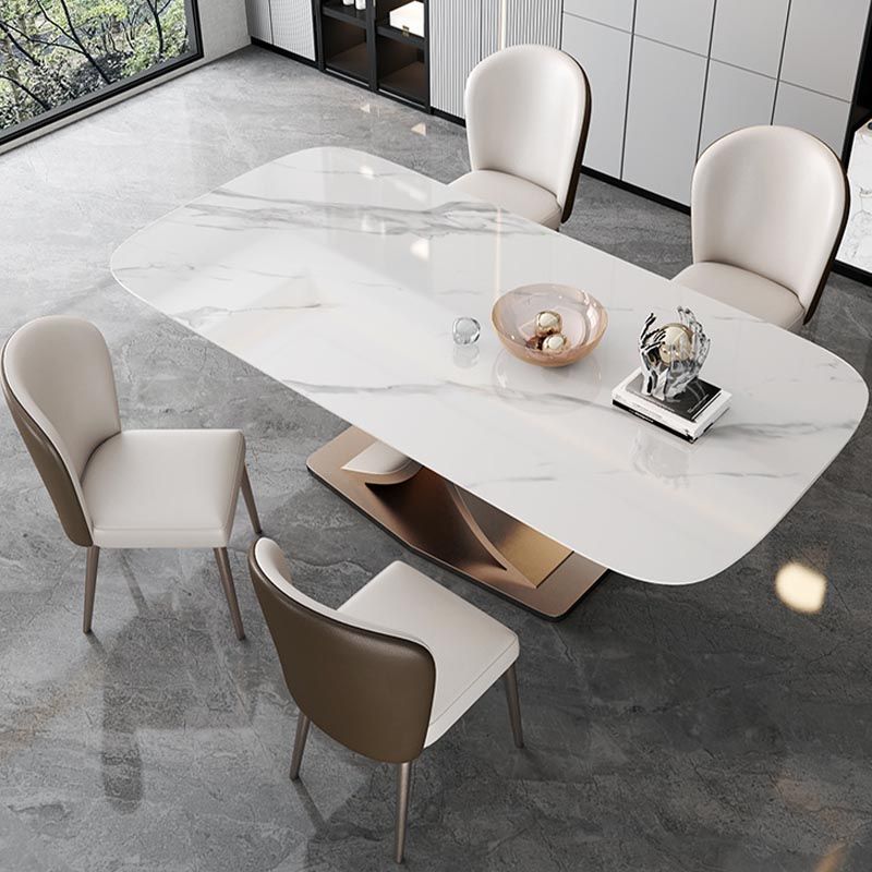 Glam Rectangle Table Set 1/3/4/5/6 Pieces Dining Set for Home Use Clearhalo 'Dining Room Sets' 'Dining Tables & Seating' 'dining_room_set' 'furn' 'furn_dining_room_set' 'Furniture' 'Kitchen & Dining Furniture' 1200x1200_7114bc15-1696-4c15-ab7d-175ecda38da6