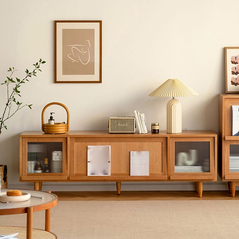 Style de style moderne Stand Brun Couleur de rangement fermé Console TV avec armoire