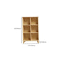 Modern Wooden Bookcase Standard Natural Closed Back Bookshelf