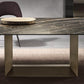 Mesa de comedor rectangular de piedra sinterizada, muebles modernos con base de acero para el hogar