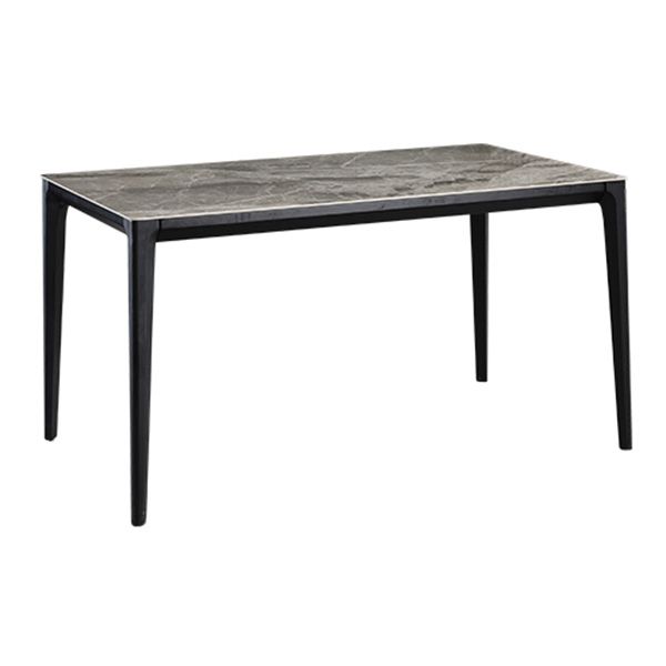 Rectangle 4 Legs Industrial Table Grey Tone Fixed Table of Sintered Stone Clearhalo ' dining_table' 'Dining Tables & Seating' 'Dining Tables' 'furn' 'furn_dining_table' 'Furniture' 'furniture_dining_table' 'Kitchen & Dining Furniture' 'kitchen&dining_furn' 'kitchen' 'kitchen_dining_table' 1200x1200_7117b14d-8018-4da3-853b-6ea875a8ca5f