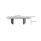 Silver Base Dinner Room Kitchen Table Contemporary Dining Table