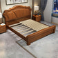Traditional Panel Camelback with Headboard Pine Wood Standard Bed